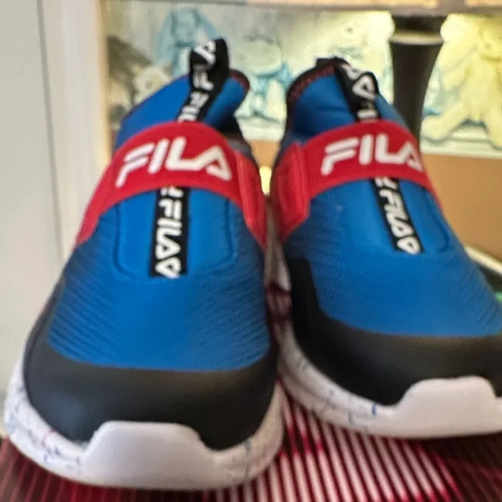 Fila Kids Sneakers in Blue and Red BNIB size 2 boys